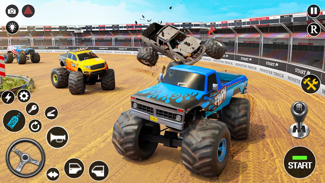 Скачать взлом Fearless US Monster Truck Game (Фирлесс ЮЭС Монстер Трак Гейм)  [МОД Бесконечные монеты] — последняя версия apk на Андроид screen 1