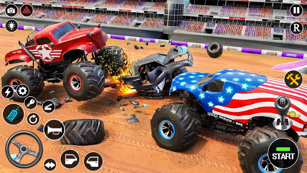 Скачать взлом Fearless US Monster Truck Game (Фирлесс ЮЭС Монстер Трак Гейм)  [МОД Бесконечные монеты] — последняя версия apk на Андроид screen 4