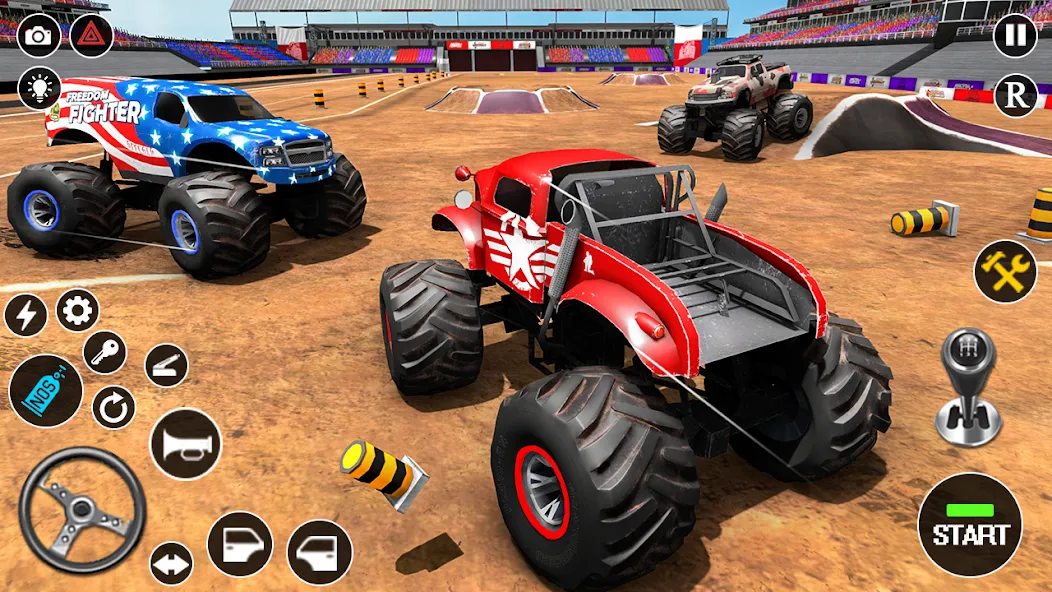 Скачать взлом Fearless US Monster Truck Game (Фирлесс ЮЭС Монстер Трак Гейм)  [МОД Бесконечные монеты] — последняя версия apk на Андроид screen 5