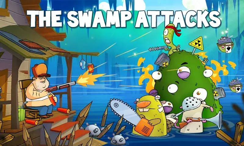 Скачать взломанную Swamp Attack (Свомп Аттак)  [МОД Меню] — последняя версия apk на Андроид screen 1