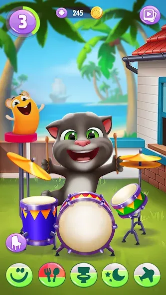 Скачать взломанную My Talking Tom 2  [МОД Все открыто] — стабильная версия apk на Андроид screen 1