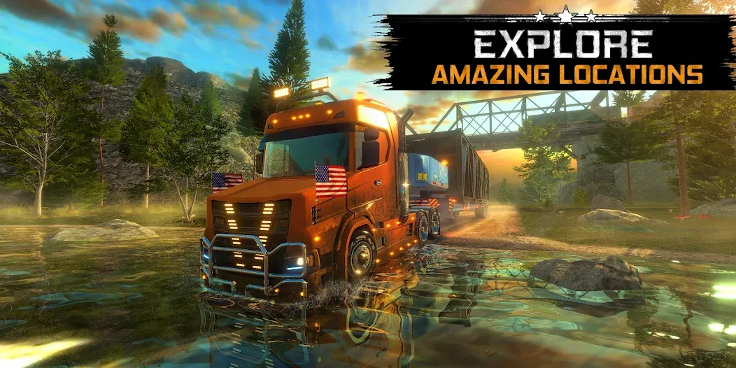 Скачать взлом Truck Simulator USA Revolution (Трак Симулятор США Революция)  [МОД Бесконечные монеты] — полная версия apk на Андроид screen 2