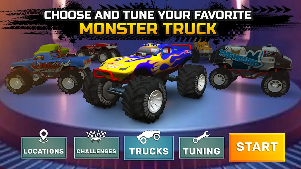 Скачать взломанную Monster truck: Extreme racing  [МОД Бесконечные деньги] — стабильная версия apk на Андроид screen 5