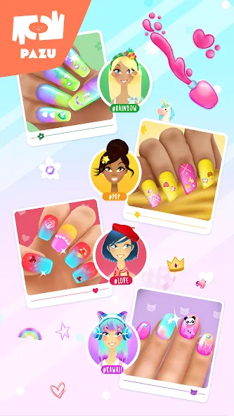 Скачать взломанную Girls Nail Salon — Kids Games  [МОД Unlimited Money] — последняя версия apk на Андроид screen 5