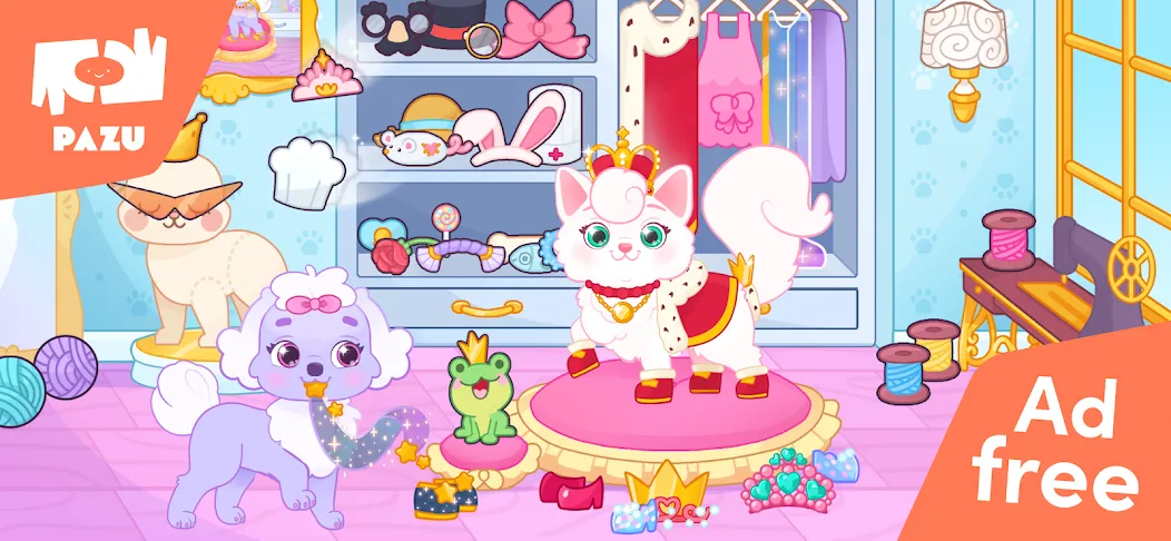 Скачать взломанную Princess Palace Pets World  [МОД Mega Pack] — стабильная версия apk на Андроид screen 1