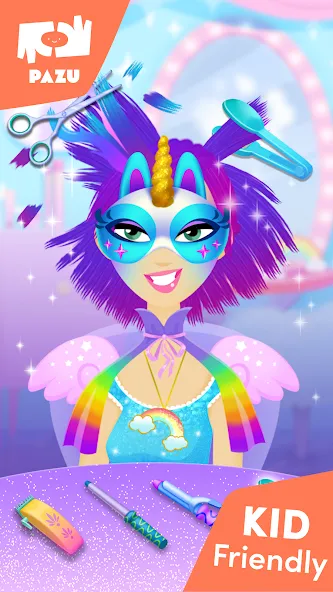 Взломанная Girls Hair Salon Unicorn  [МОД Много денег] — полная версия apk на Андроид screen 3