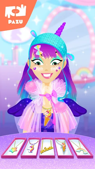 Взломанная Girls Hair Salon Unicorn  [МОД Много денег] — полная версия apk на Андроид screen 4