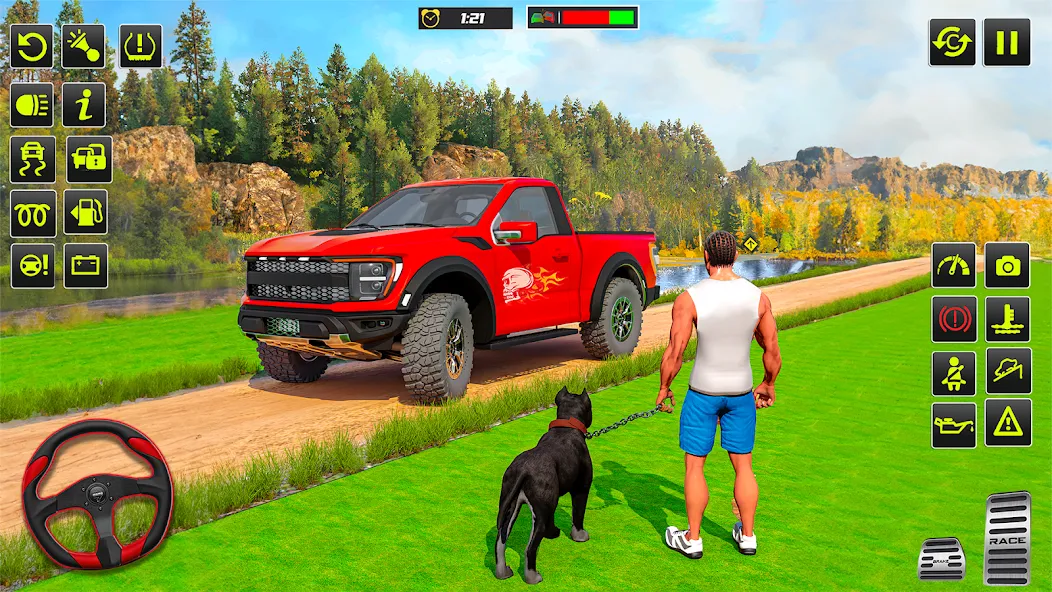 Взломанная Offroad 4×4 Jeep Driving Game  [МОД Mega Pack] — стабильная версия apk на Андроид screen 1