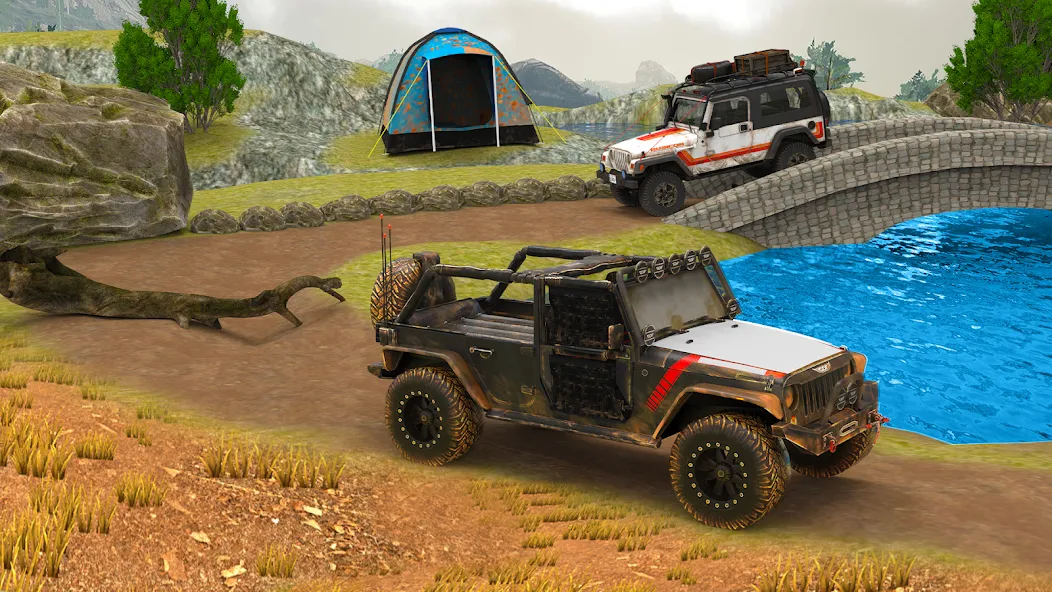 Взломанная Offroad 4×4 Jeep Driving Game  [МОД Mega Pack] — стабильная версия apk на Андроид screen 3