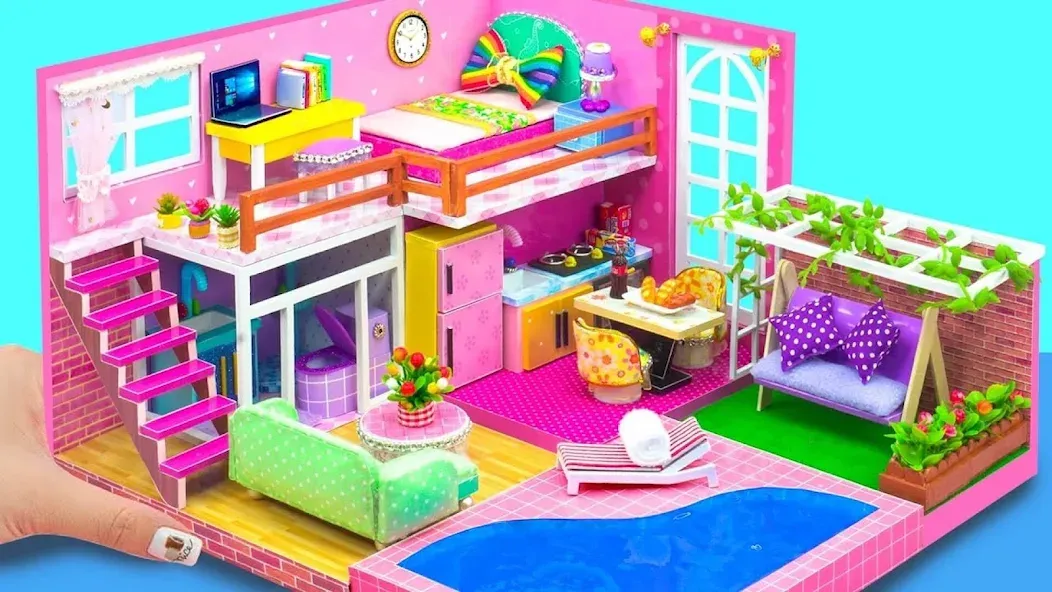 Взломанная Girl Doll House Design Games (Дизайнерские игры для девочек Домик для кукол)  [МОД Unlimited Money] — последняя версия apk на Андроид screen 2