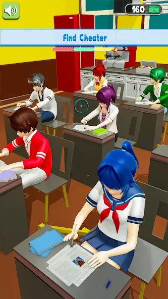 Скачать взломанную Anime School Teacher Simulator  [МОД Mega Pack] — полная версия apk на Андроид screen 4