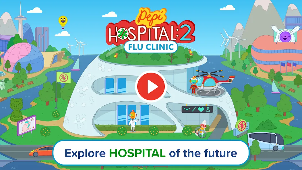 Скачать взломанную Pepi Hospital 2: Flu Clinic (Пепи Хоспитал 2)  [МОД Unlimited Money] — полная версия apk на Андроид screen 2