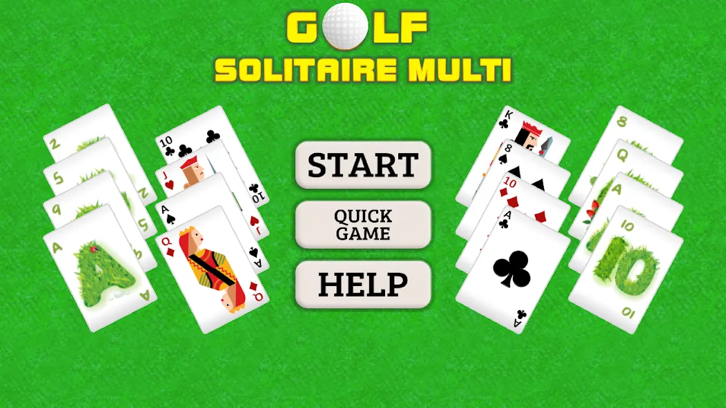 Скачать взломанную Golf Solitaire Multi CardsGame (Гольф Солитер Мульти КардсГейм)  [МОД Много монет] — последняя версия apk на Андроид screen 1