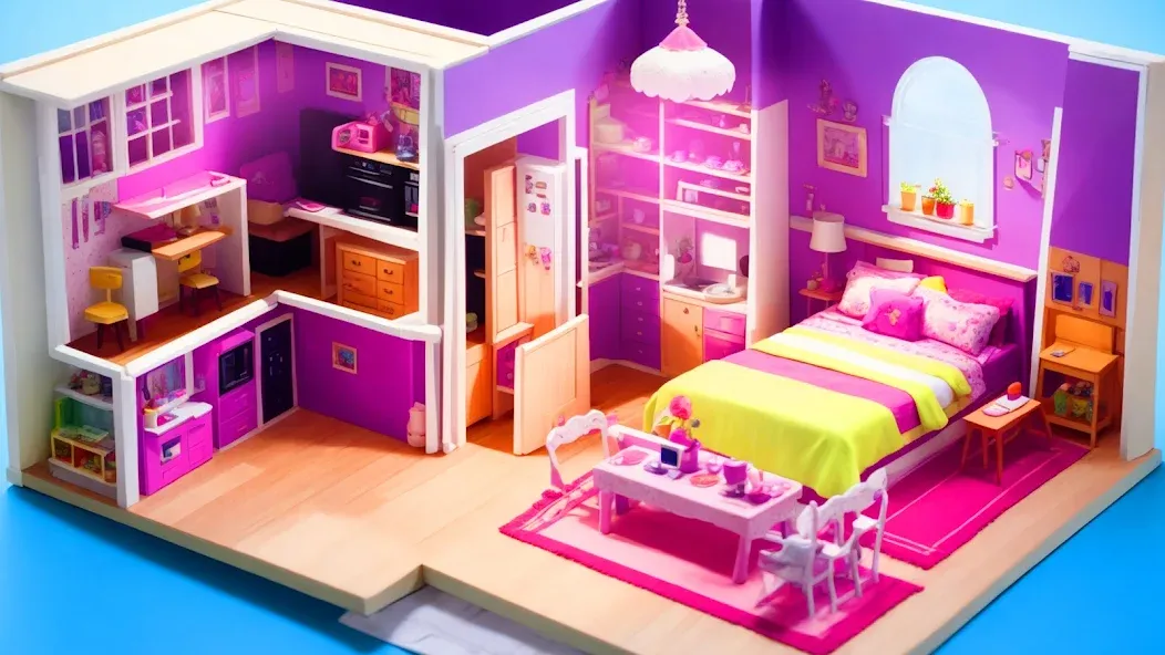 Взломанная Doll House Design: Girl Games (Долл Хаус Дизайн)  [МОД Все открыто] — последняя версия apk на Андроид screen 2