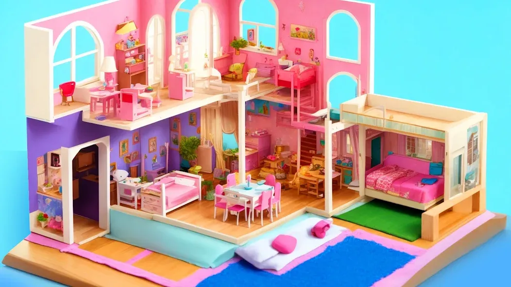 Взломанная Doll House Design: Girl Games (Долл Хаус Дизайн)  [МОД Все открыто] — последняя версия apk на Андроид screen 3