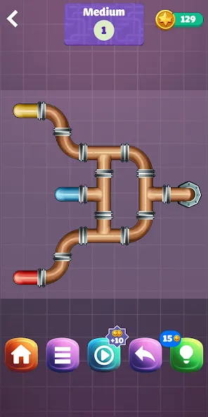 Взломанная Pipe Puzzle Connect (Пайп Пазл Коннект)  [МОД Unlocked] — полная версия apk на Андроид screen 2