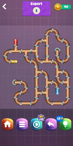 Взломанная Pipe Puzzle Connect (Пайп Пазл Коннект)  [МОД Unlocked] — полная версия apk на Андроид screen 4