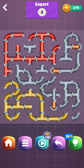 Взломанная Pipe Puzzle Connect (Пайп Пазл Коннект)  [МОД Unlocked] — полная версия apk на Андроид screen 5