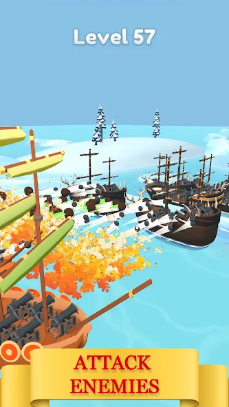 Скачать взломанную Merge Pirates (Мердж Пираты)  [МОД Unlimited Money] — последняя версия apk на Андроид screen 2