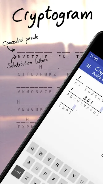 Взлом Cryptogram — puzzle quotes (Скрытограмма)  [МОД Меню] — последняя версия apk на Андроид screen 1