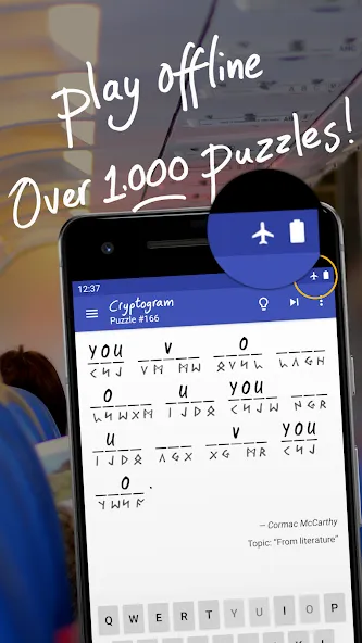 Взлом Cryptogram — puzzle quotes (Скрытограмма)  [МОД Меню] — последняя версия apk на Андроид screen 3