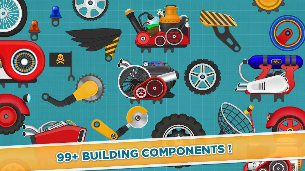 Взломанная Car Builder & Racing for Kids  [МОД Menu] — полная версия apk на Андроид screen 5