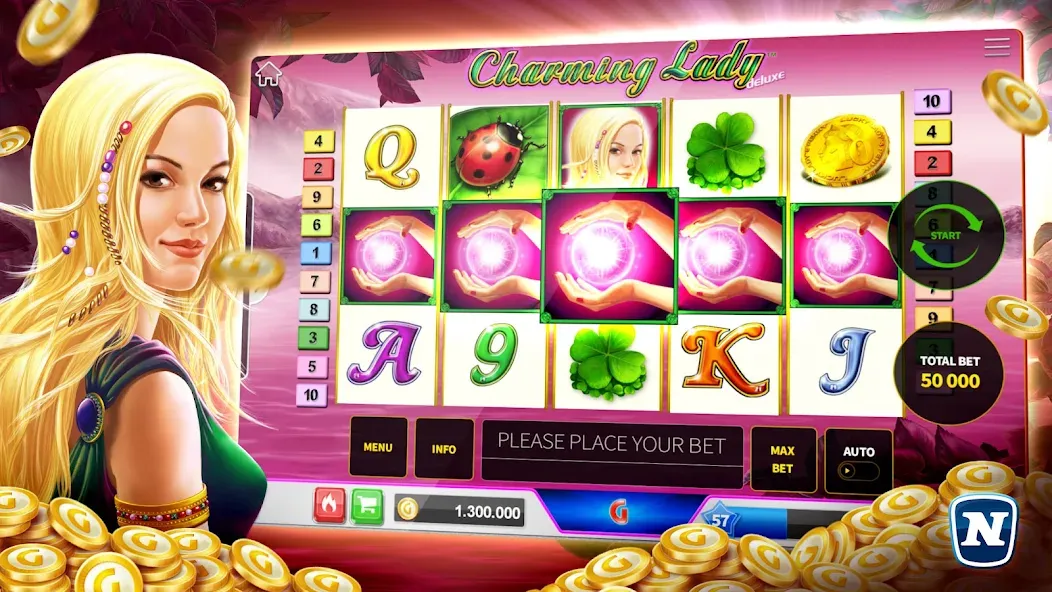 Скачать взломанную Gaminator Online Casino Slots  [МОД Все открыто] — стабильная версия apk на Андроид screen 3