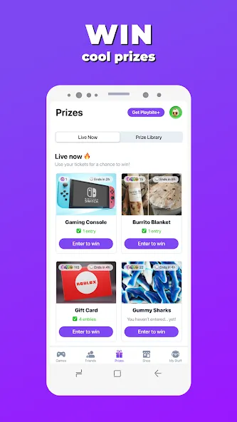 Скачать взломанную Playbite — Play & Win Prizes (Плейбайт)  [МОД Много денег] — стабильная версия apk на Андроид screen 4