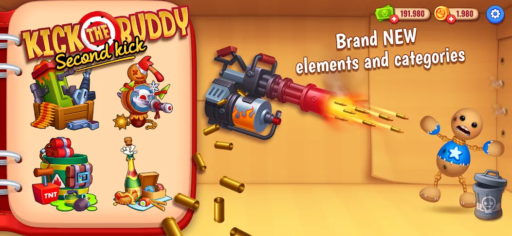 Взломанная Kick the Buddy: Second Kick (Кик зе Бадди)  [МОД Все открыто] — полная версия apk на Андроид screen 2