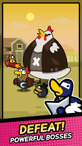 Взлом Duck vs Chicken : Idle Defense (Дак против Чикен)  [МОД Menu] — стабильная версия apk на Андроид screen 4