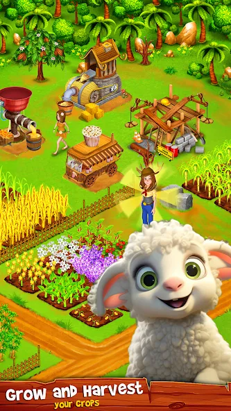 Скачать взлом Country Valley Farming Game (Парадайз Хей Фарм Айленд)  [МОД Unlimited Money] — полная версия apk на Андроид screen 1