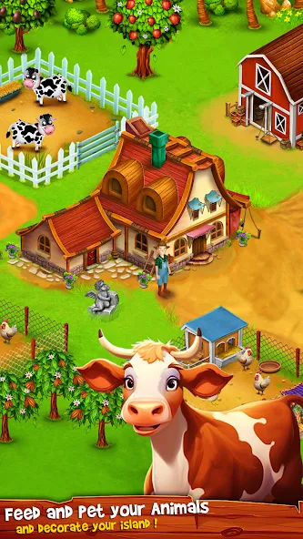 Скачать взлом Country Valley Farming Game (Парадайз Хей Фарм Айленд)  [МОД Unlimited Money] — полная версия apk на Андроид screen 4