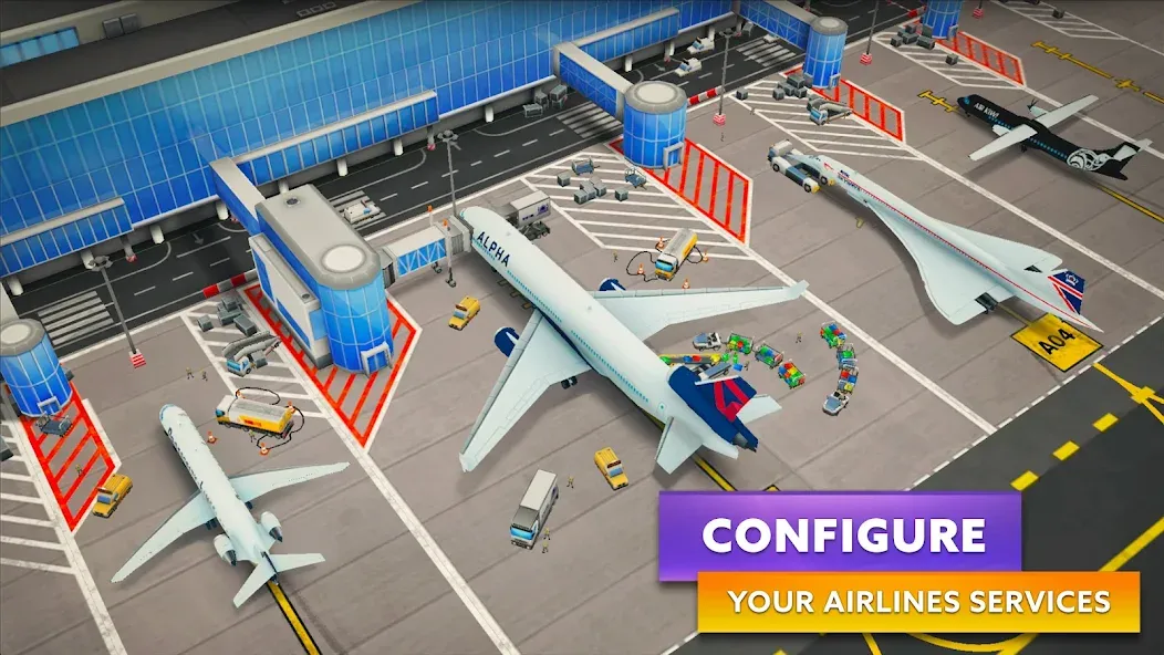 Скачать взломанную Airport Simulator: Tycoon Inc. (Эйрпорт Симулятор)  [МОД Бесконечные монеты] — полная версия apk на Андроид screen 3