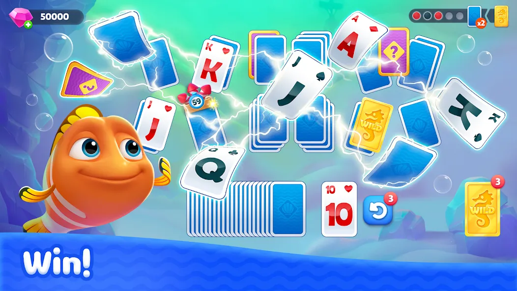 Скачать взлом Fishdom Solitaire (Фишдом Солитер)  [МОД Unlocked] — стабильная версия apk на Андроид screen 3