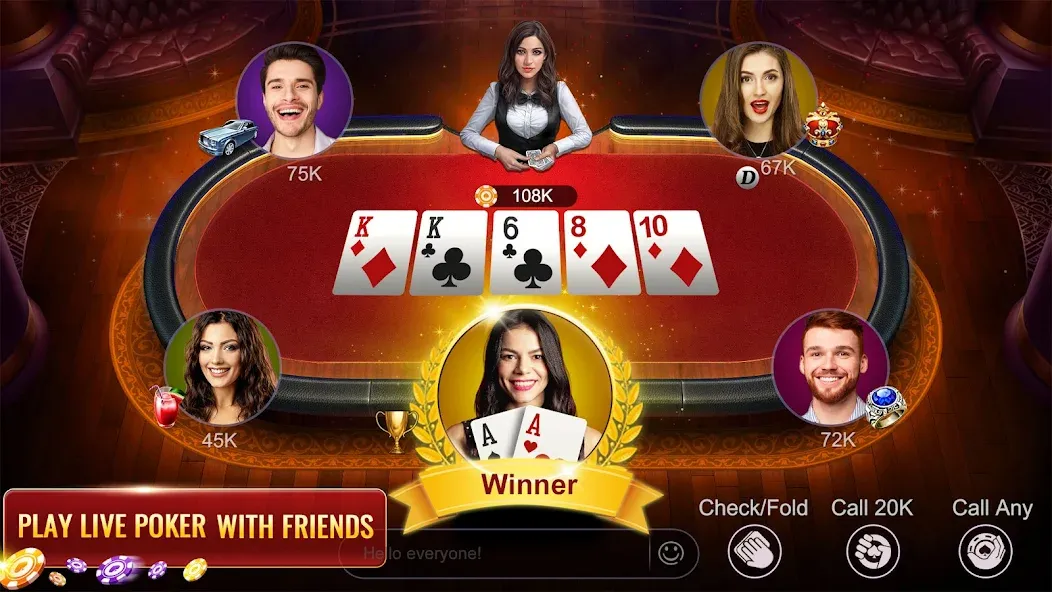 Скачать взломанную RallyAces Poker (РаллиЭйс Покер)  [МОД Unlimited Money] — последняя версия apk на Андроид screen 1