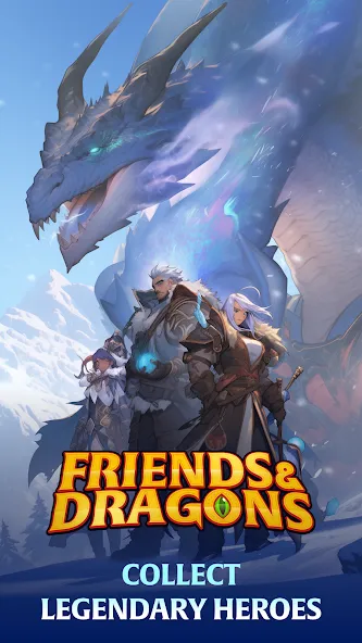 Скачать взломанную Friends & Dragons — Puzzle RPG  [МОД Menu] — стабильная версия apk на Андроид screen 1