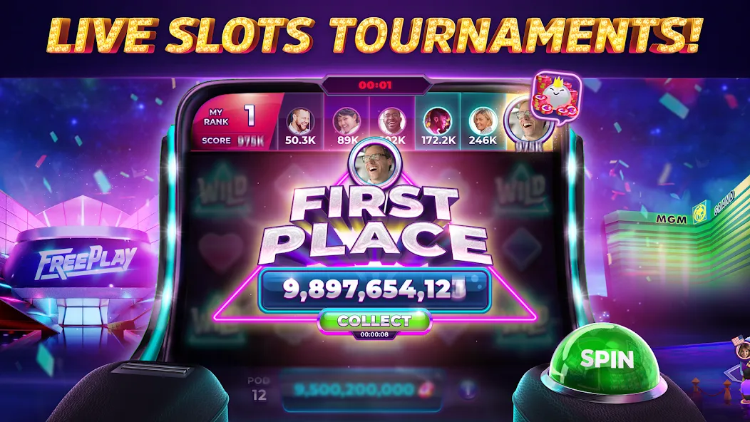 Скачать взлом POP! Slots™ Vegas Casino Games  [МОД Бесконечные деньги] — стабильная версия apk на Андроид screen 3