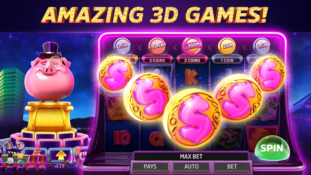 Скачать взлом POP! Slots™ Vegas Casino Games  [МОД Бесконечные деньги] — стабильная версия apk на Андроид screen 4