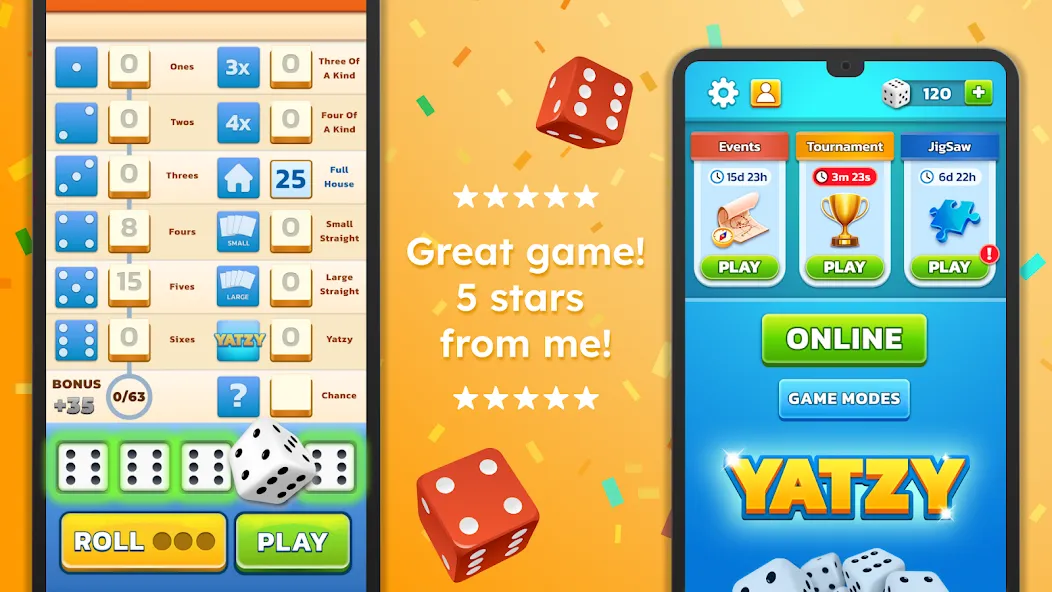 Скачать взлом Yatzy — Fun Classic Dice Game (Ятзи)  [МОД Unlimited Money] — полная версия apk на Андроид screen 2