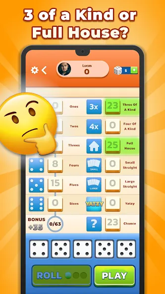 Скачать взлом Yatzy — Fun Classic Dice Game (Ятзи)  [МОД Unlimited Money] — полная версия apk на Андроид screen 4