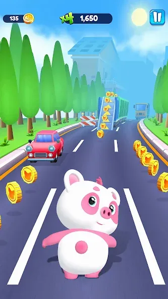 Взлом Piggy Panda Run: Fun Game  [МОД Unlocked] — стабильная версия apk на Андроид screen 1