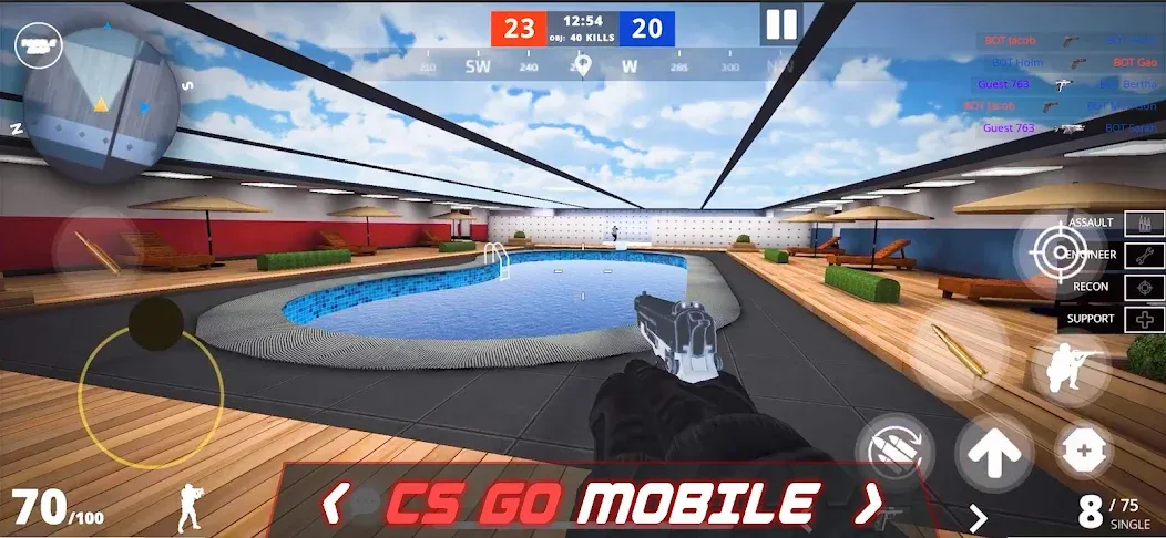 Скачать взлом Epic Battle CS:FPS Mobile Game  [МОД Все открыто] — полная версия apk на Андроид screen 1