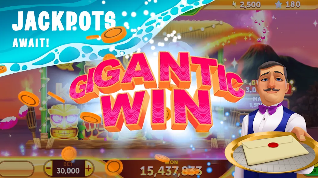 Скачать взломанную Paradise Fortune Casino Slots (Парадиз Форчун Казино Слотс)  [МОД Все открыто] — последняя версия apk на Андроид screen 2