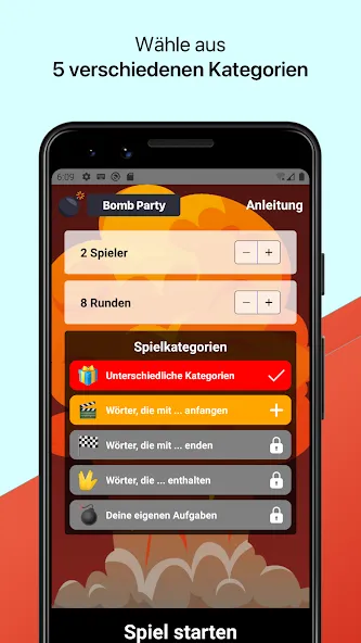 Скачать взломанную Bomb Party: Das Bombenspiel! (Бомб Пати)  [МОД Меню] — стабильная версия apk на Андроид screen 1