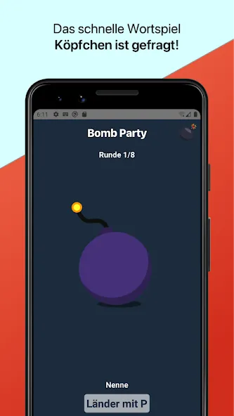 Скачать взломанную Bomb Party: Das Bombenspiel! (Бомб Пати)  [МОД Меню] — стабильная версия apk на Андроид screen 2