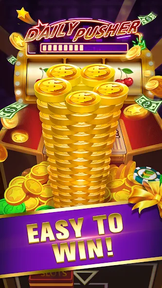 Скачать взломанную Daily Pusher Slots 777 (Дейли Пушер Слотс 777)  [МОД Mega Pack] — полная версия apk на Андроид screen 1