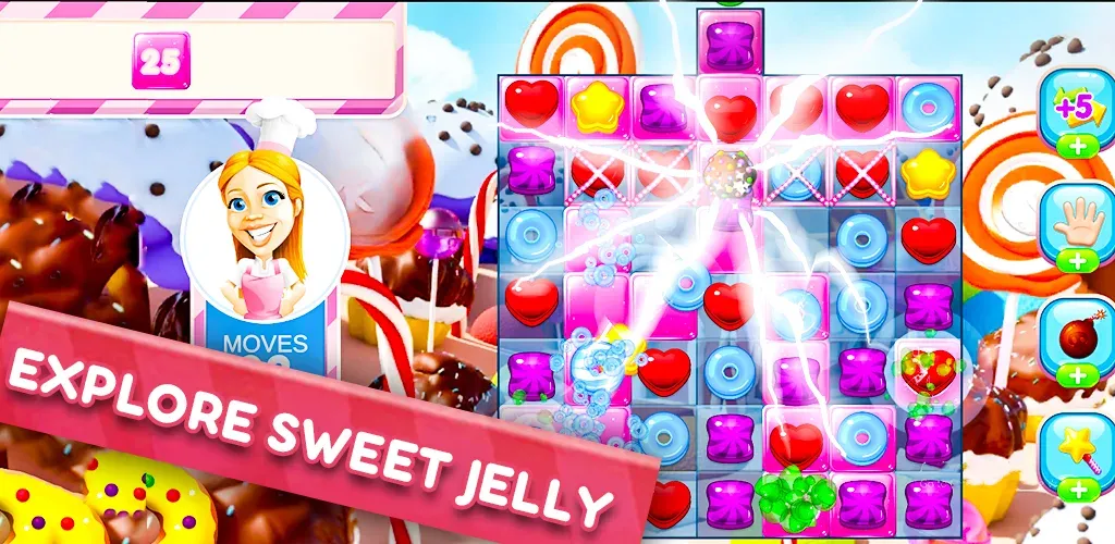 Скачать взломанную Jelly Kingdom Crush — Match 3  [МОД Mega Pack] — полная версия apk на Андроид screen 3