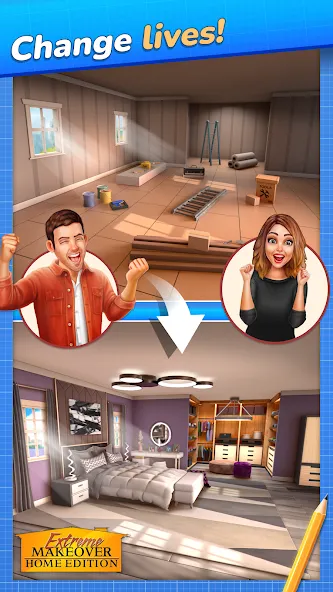 Взлом Extreme Makeover: Home Edition (Экстриммакеовер)  [МОД Menu] — стабильная версия apk на Андроид screen 1