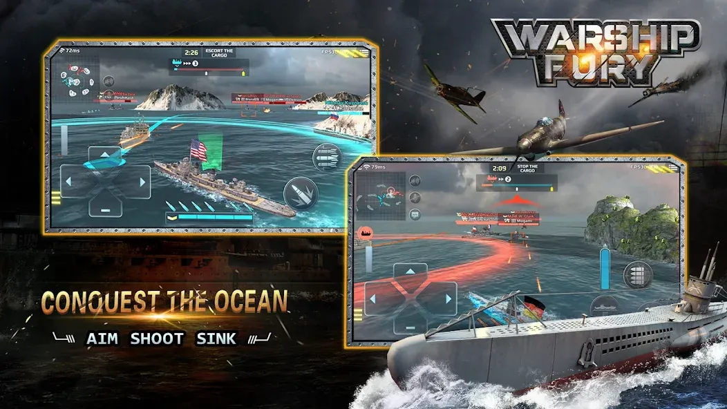 Взлом Warship Fury  [МОД Unlimited Money] — последняя версия apk на Андроид screen 3