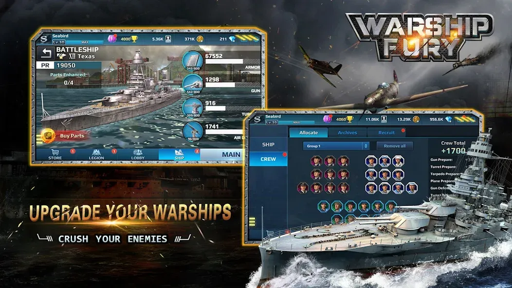 Взлом Warship Fury  [МОД Unlimited Money] — последняя версия apk на Андроид screen 4